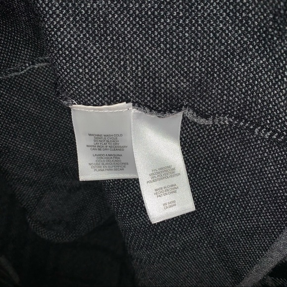 Women’s M JONES NEW YORK COLLECTION Gray Plaid Open Front Sweater Coat Business - Picture 6 of 9